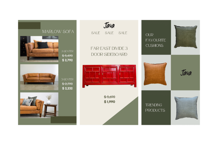 Java Furniture Instagram Stories Set